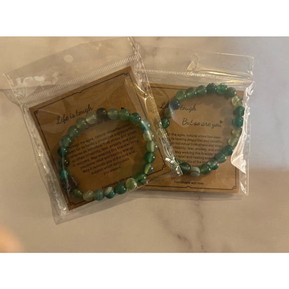 Unbranded Jewelry - 2 Life Is Tough But So Are You Inspirational Beaded Bracelet With Card